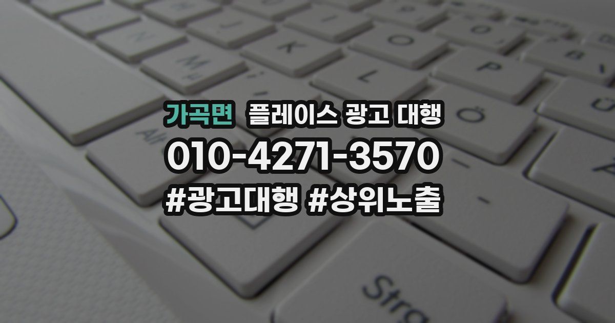 가곡면 플레이스 광고 대행