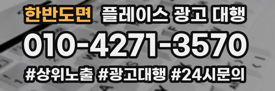 한반도면 플레이스 광고 대행