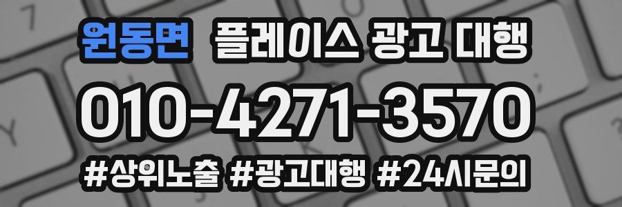 원동면 플레이스 광고 대행