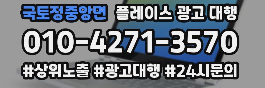 국토정중앙면 플레이스 광고 대행