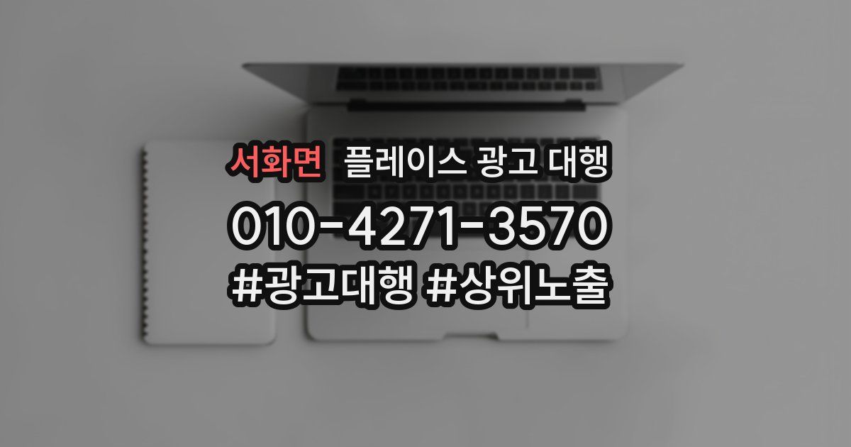 서화면 플레이스 광고 대행