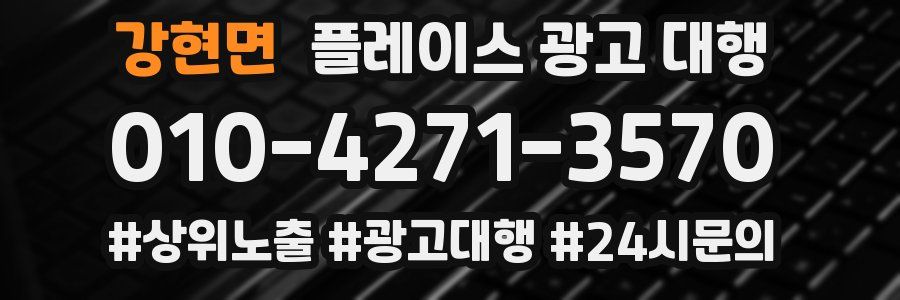 강현면 플레이스 광고 대행