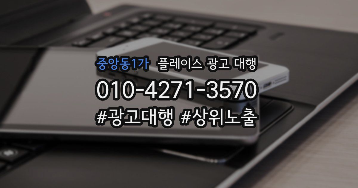 중앙동1가 플레이스 광고 대행