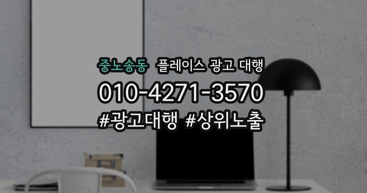중노송동 플레이스 광고 대행