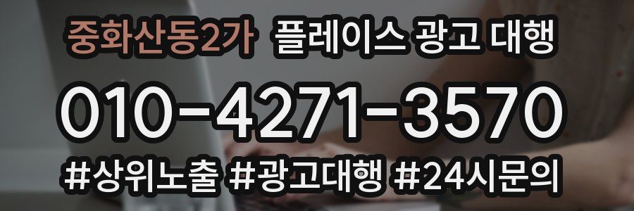 중화산동2가 플레이스 광고 대행