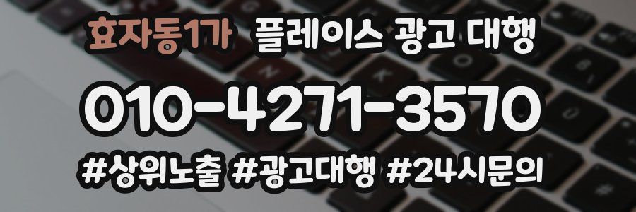 효자동1가 플레이스 광고 대행