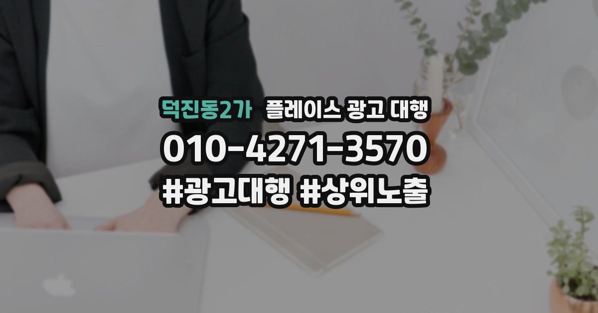 덕진동2가 플레이스 광고 대행