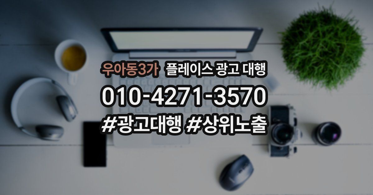 우아동3가 플레이스 광고 대행