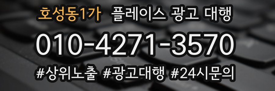 호성동1가 플레이스 광고 대행