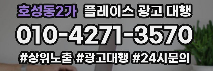 호성동2가 플레이스 광고 대행