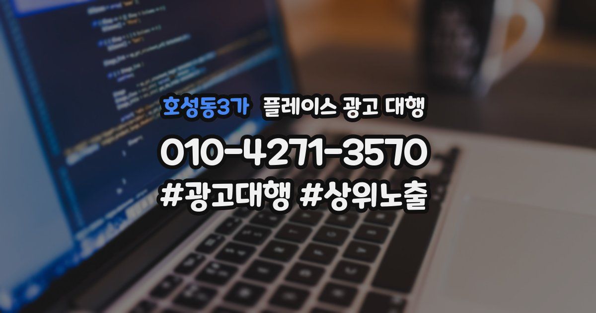 호성동3가 플레이스 광고 대행