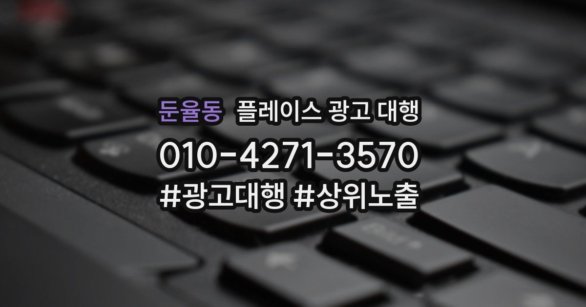 둔율동 플레이스 광고 대행