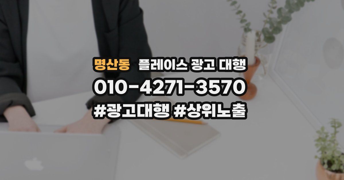 명산동 플레이스 광고 대행