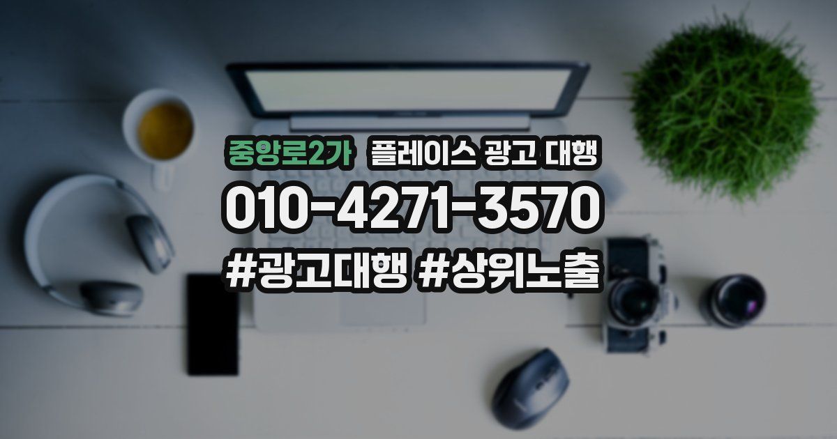 중앙로2가 플레이스 광고 대행