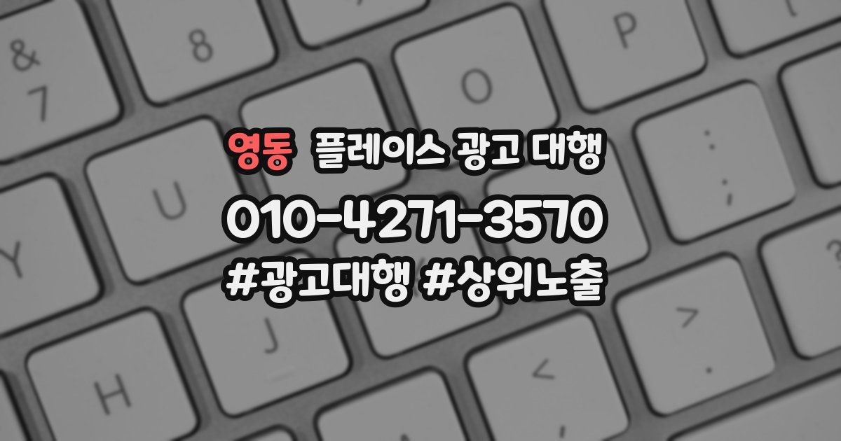 영동 플레이스 광고 대행