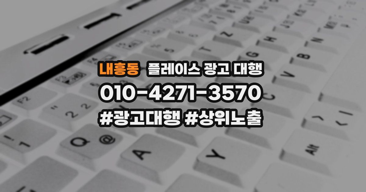 내흥동 플레이스 광고 대행