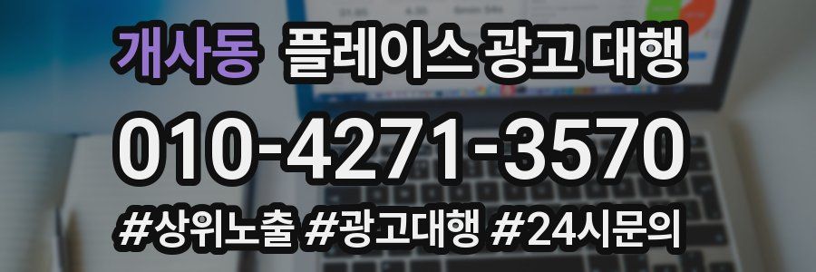 개사동 플레이스 광고 대행