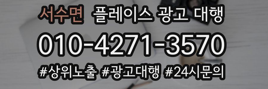 서수면 플레이스 광고 대행