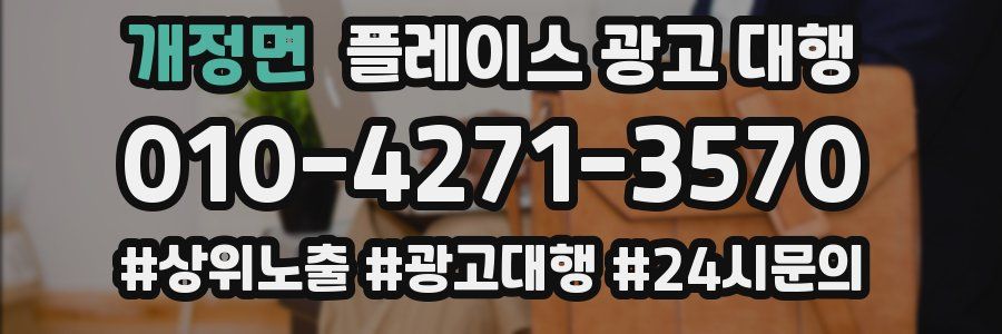 개정면 플레이스 광고 대행