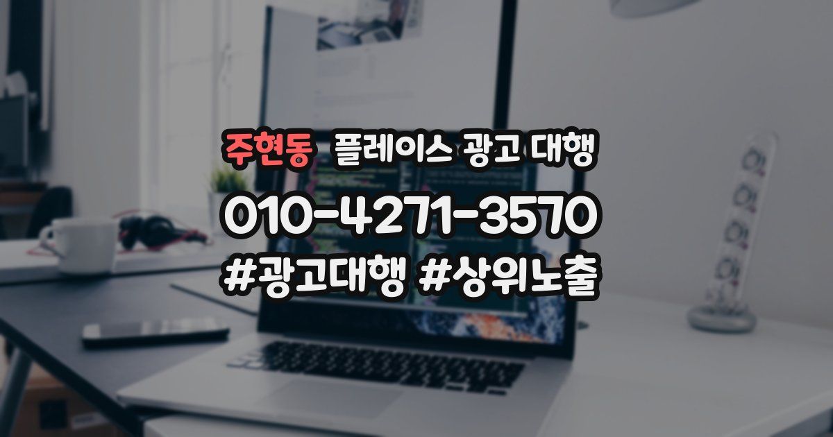 주현동 플레이스 광고 대행