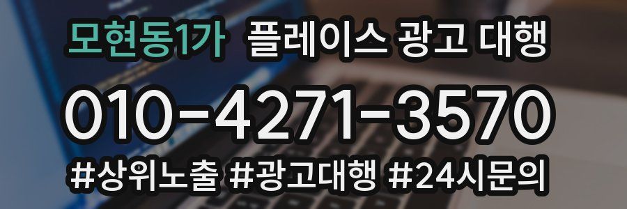모현동1가 플레이스 광고 대행