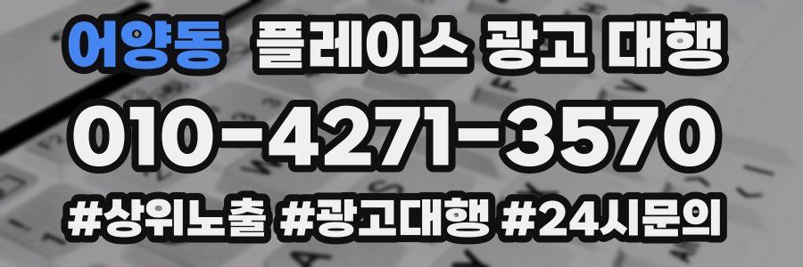 어양동 플레이스 광고 대행