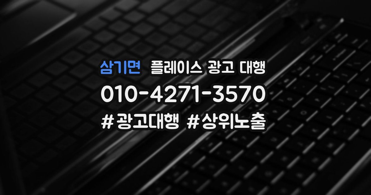 삼기면 플레이스 광고 대행