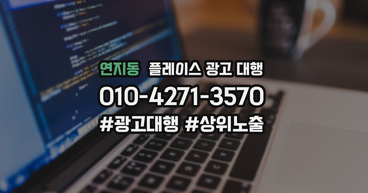 연지동 플레이스 광고 대행