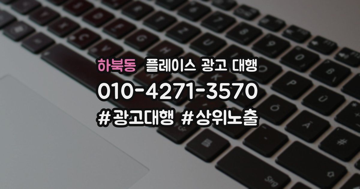 하북동 플레이스 광고 대행