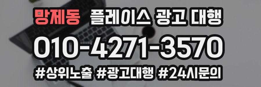 망제동 플레이스 광고 대행