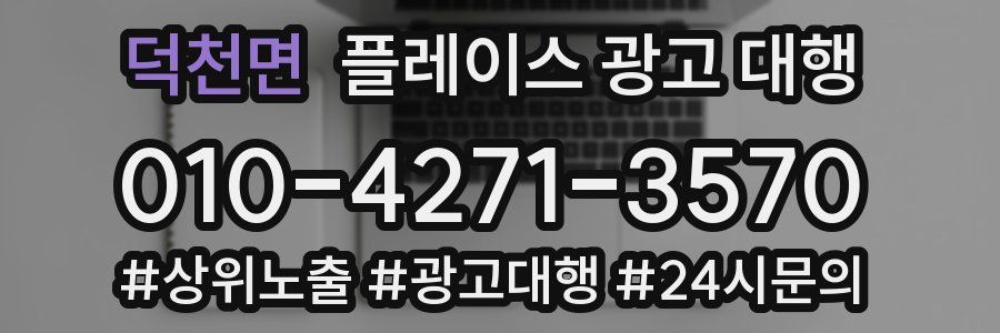 덕천면 플레이스 광고 대행