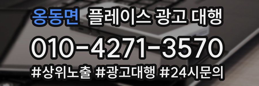 옹동면 플레이스 광고 대행