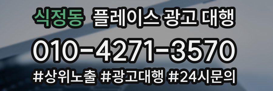 식정동 플레이스 광고 대행