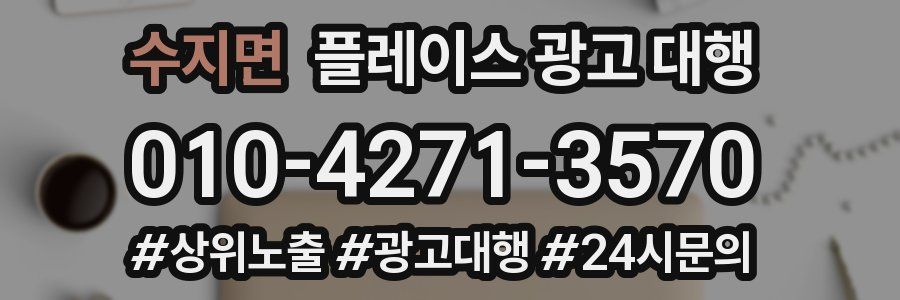 수지면 플레이스 광고 대행