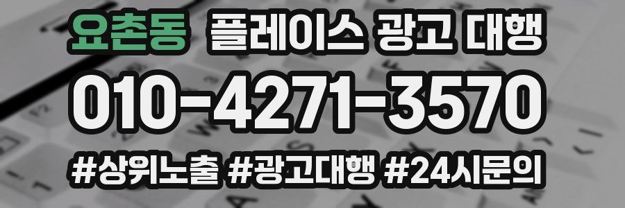 요촌동 플레이스 광고 대행