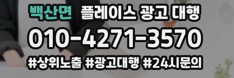 백산면 플레이스 광고 대행