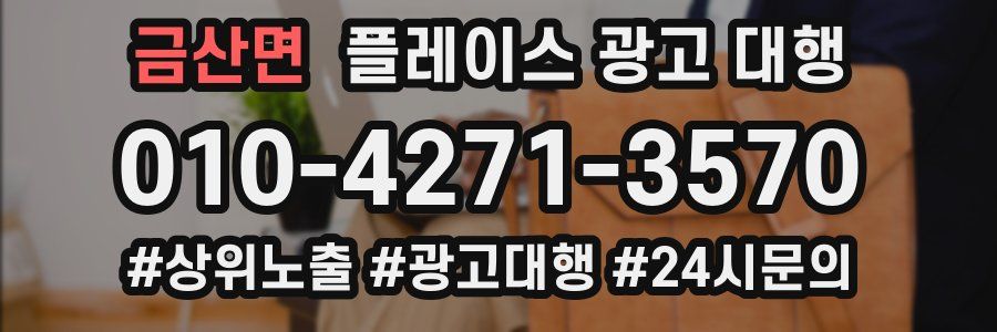 금산면 플레이스 광고 대행