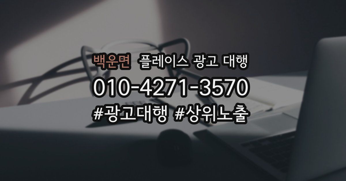 백운면 플레이스 광고 대행