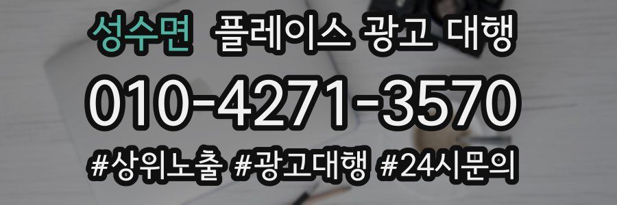 성수면 플레이스 광고 대행