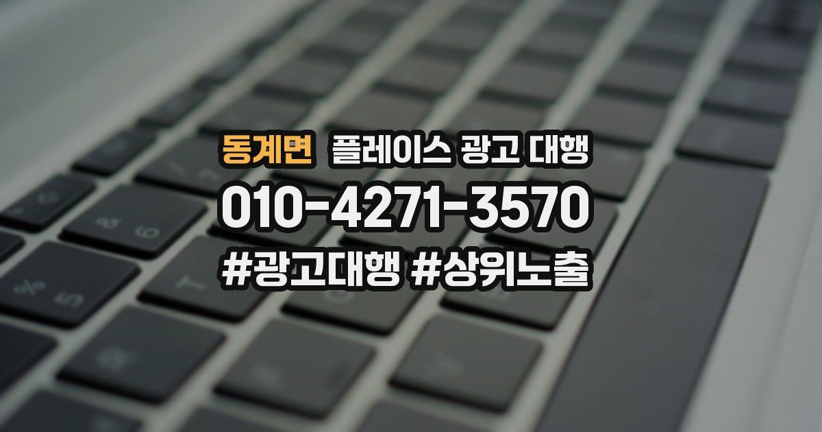동계면 플레이스 광고 대행
