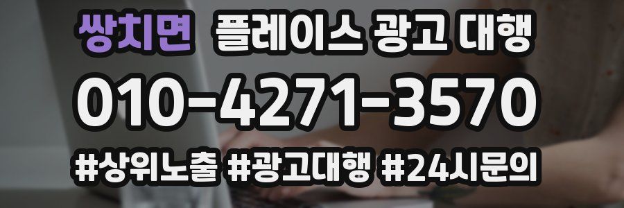 쌍치면 플레이스 광고 대행