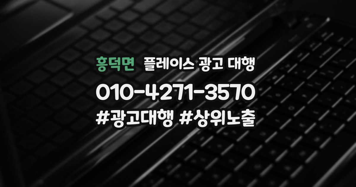 흥덕면 플레이스 광고 대행