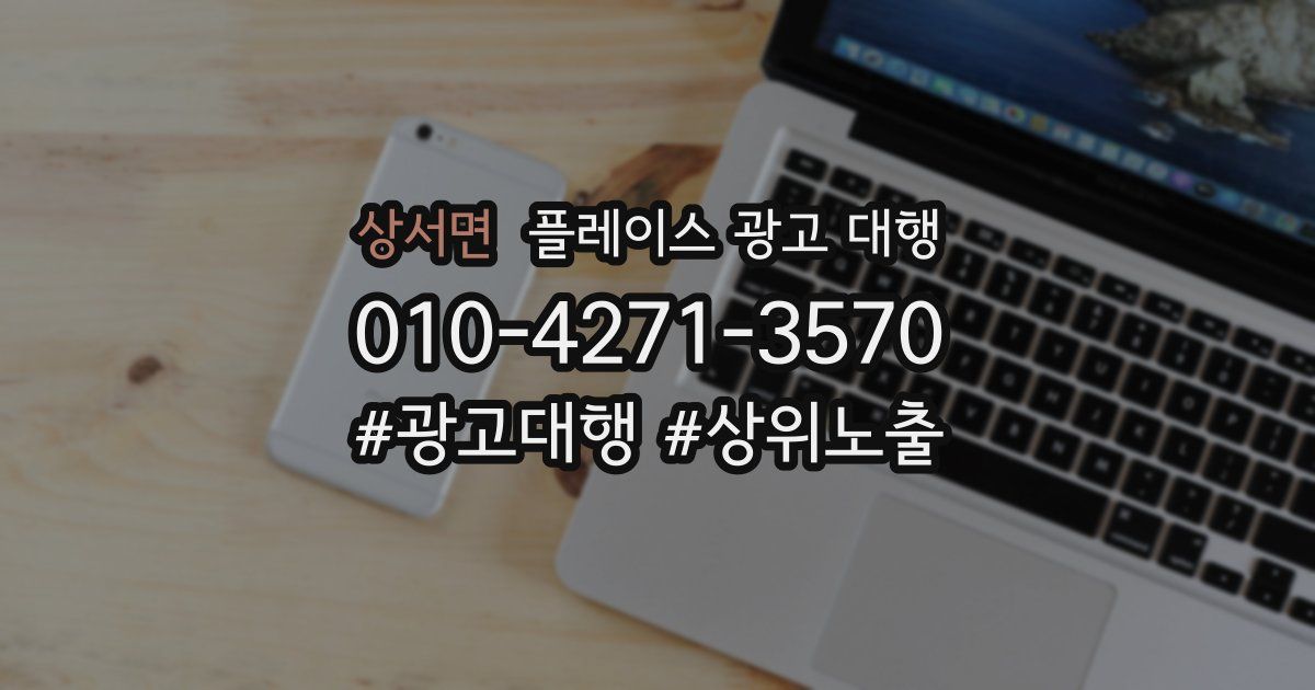 상서면 플레이스 광고 대행