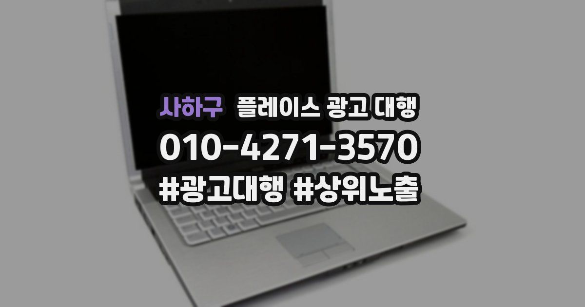 사하구 플레이스 광고 대행