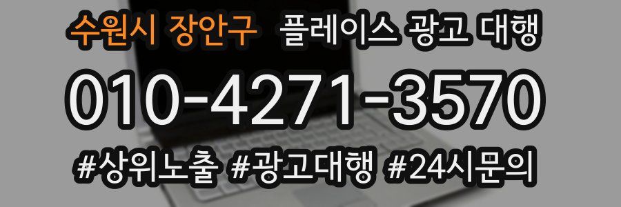수원시 장안구 플레이스 광고 대행