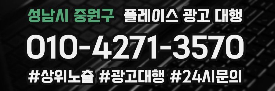 성남시 중원구 플레이스 광고 대행