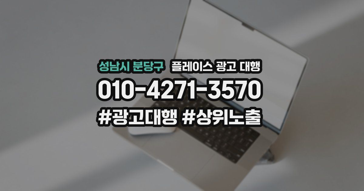 성남시 분당구 플레이스 광고 대행