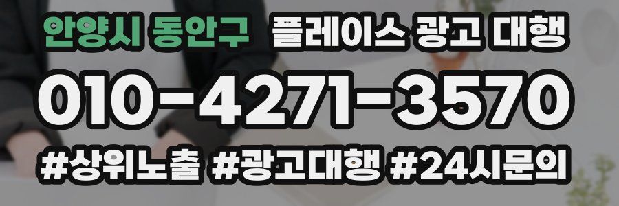 안양시 동안구 플레이스 광고 대행