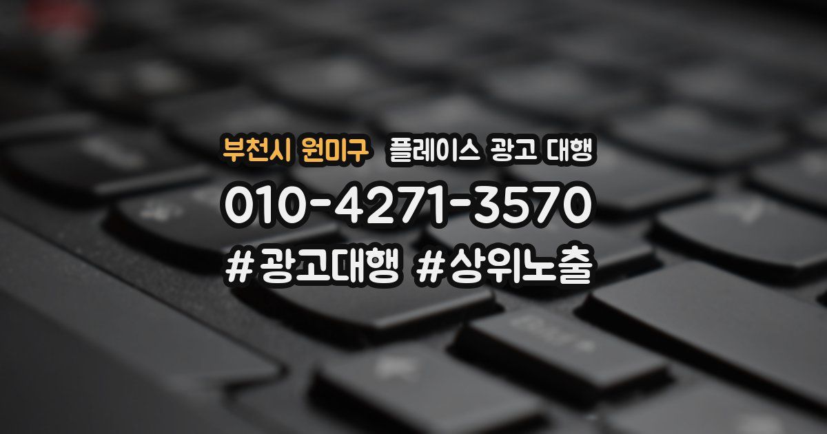 부천시 원미구 플레이스 광고 대행