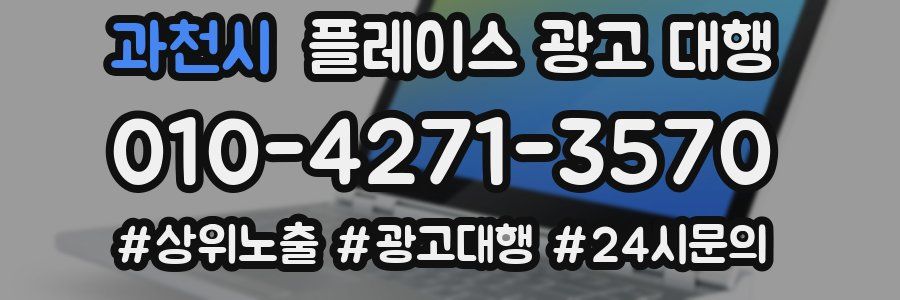 과천시 플레이스 광고 대행